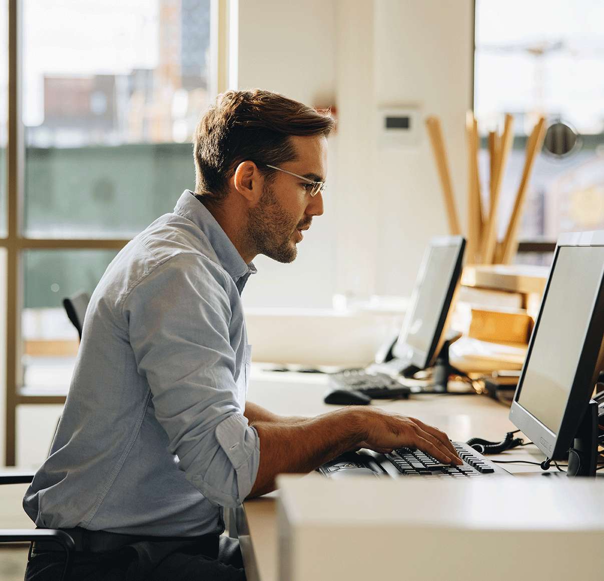 Man at computer